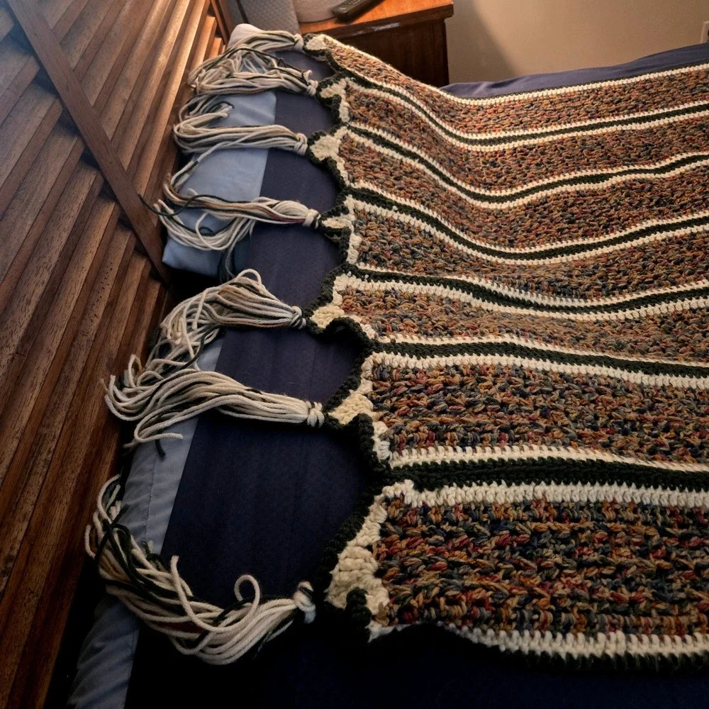 Handmade crochet striped